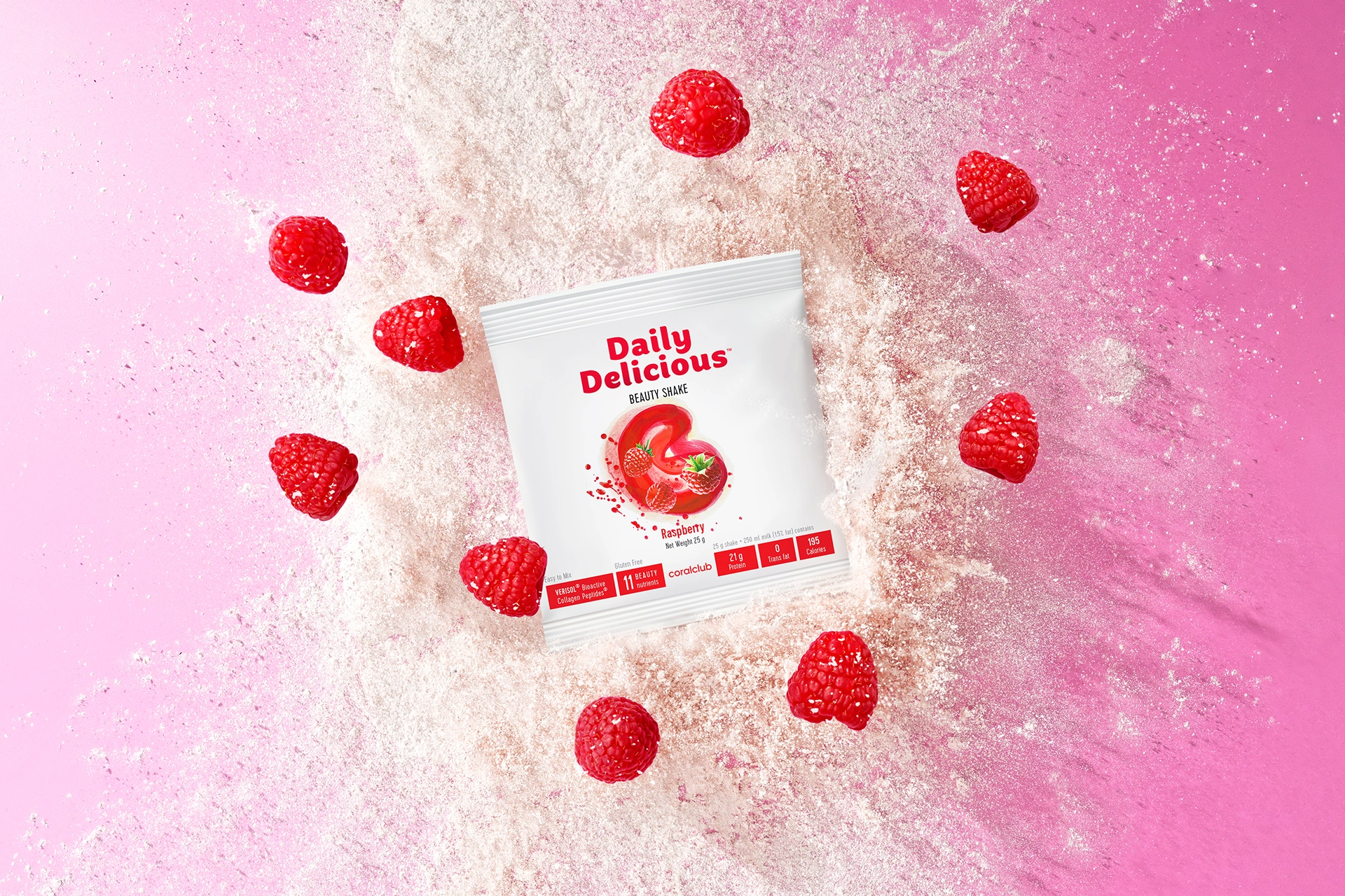 Daily Delicious Beauty Shake o smaku malinowym